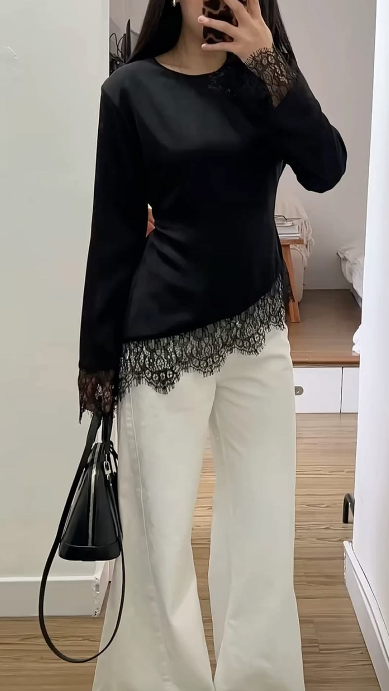 Lace Hem — Black