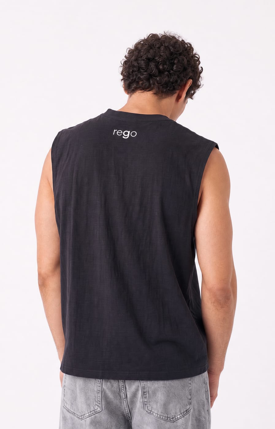 REGO Muscle Tank — Washed Black 4