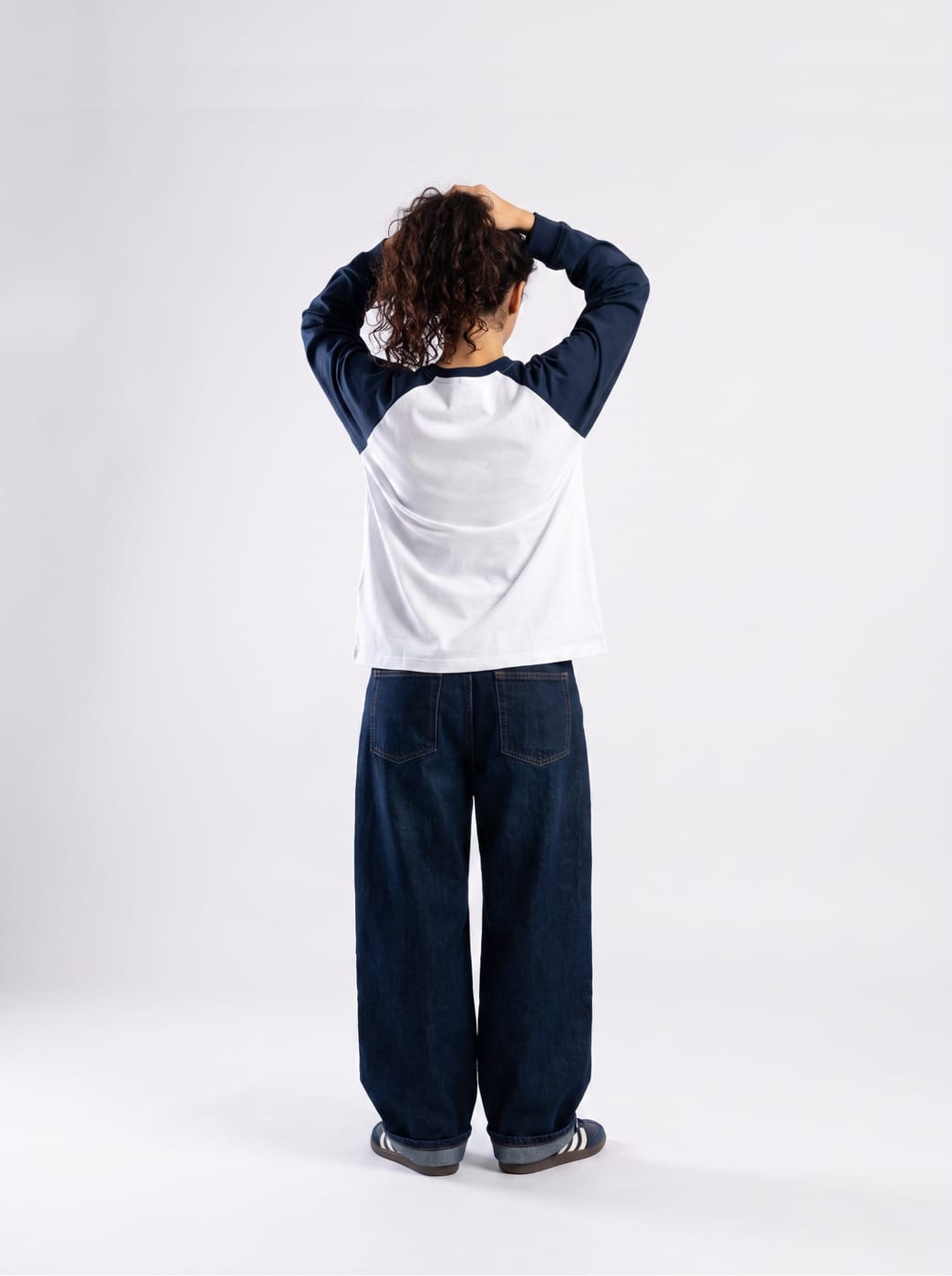 REGO Raglan Tee — Navy/White 3