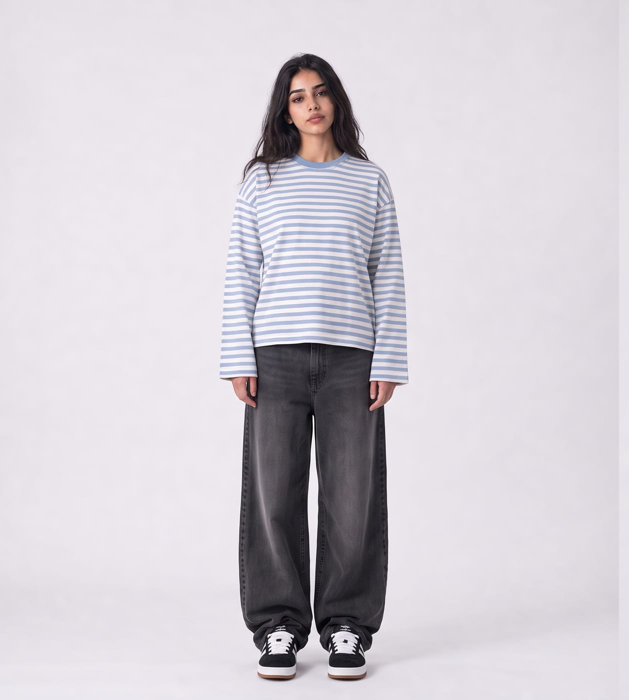 Striped Long Sleeve — Blue 3