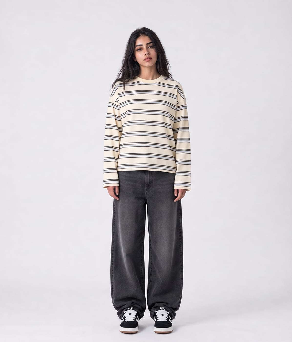 Striped Long Sleeve — Cream